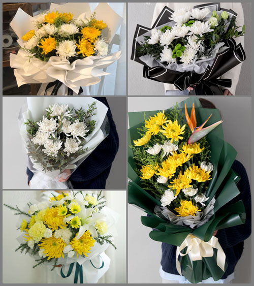 山东莱芜莱城区大王庄镇华山村白事花束代送